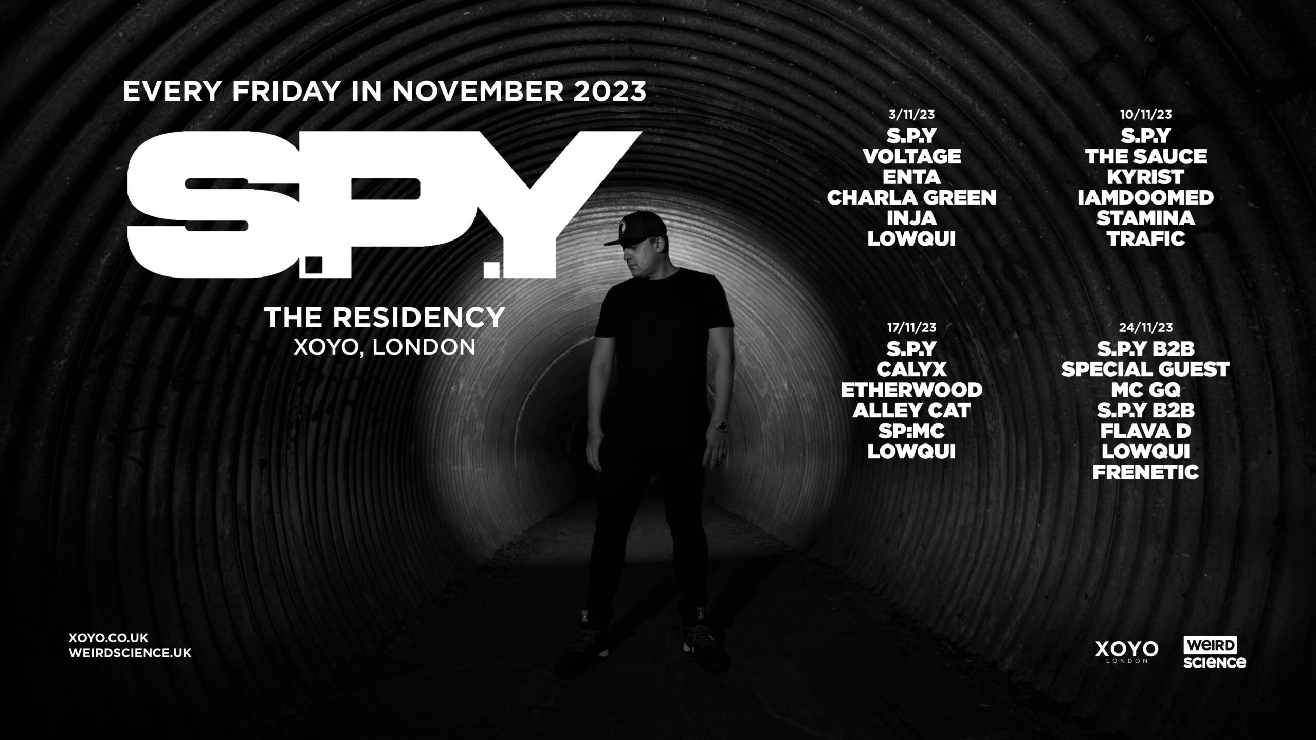 Renowned Drum & Bass Artist S.P.Y Hosts November Residency at XOYO London