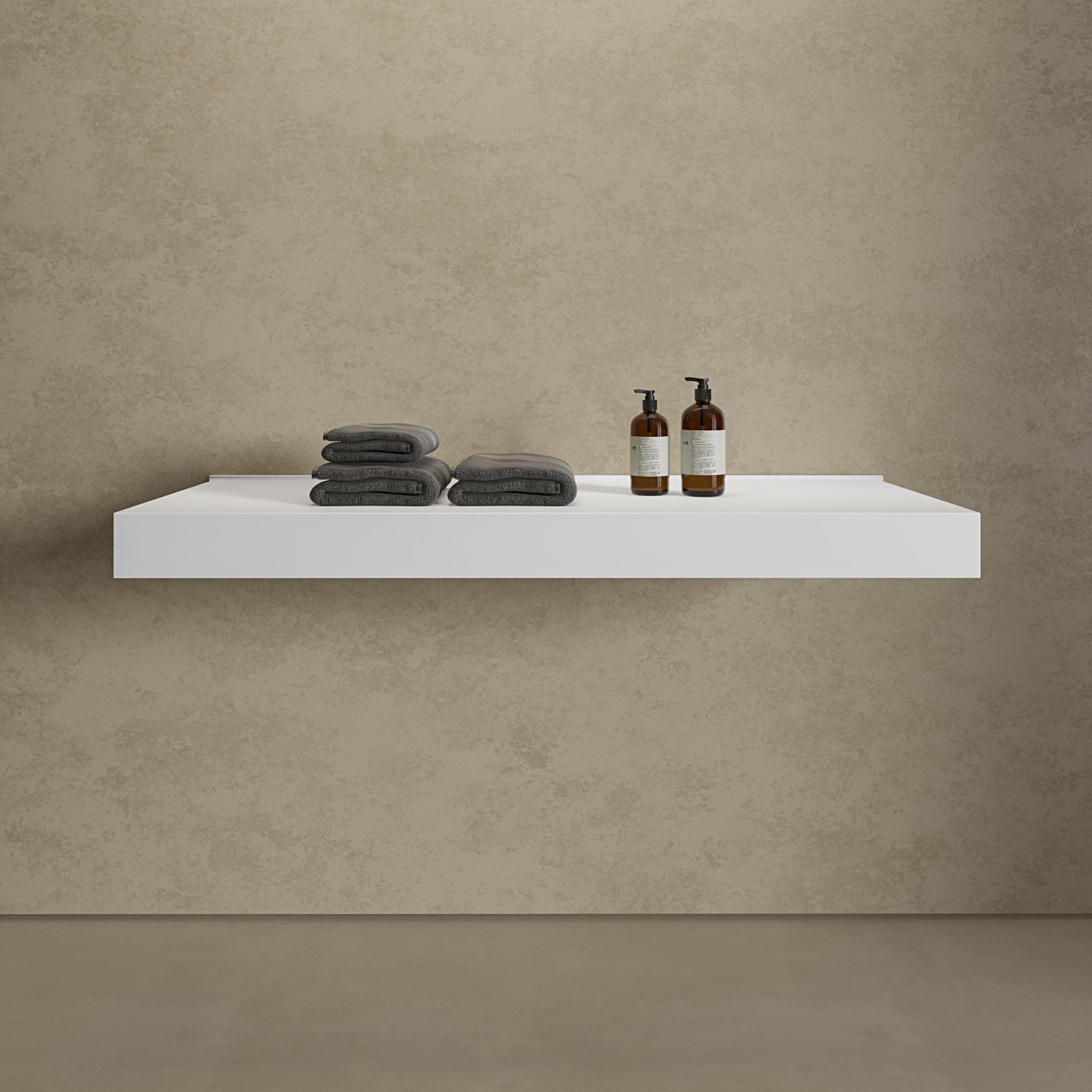 Nosa stone resin wall hung countertop in white