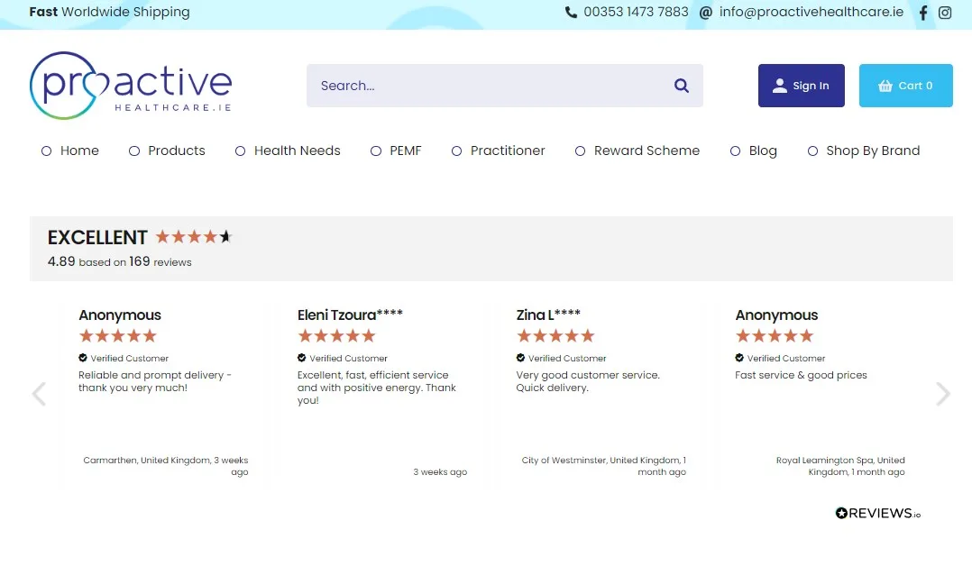 Proactive Healthcare launches dedicated online store for Irish market