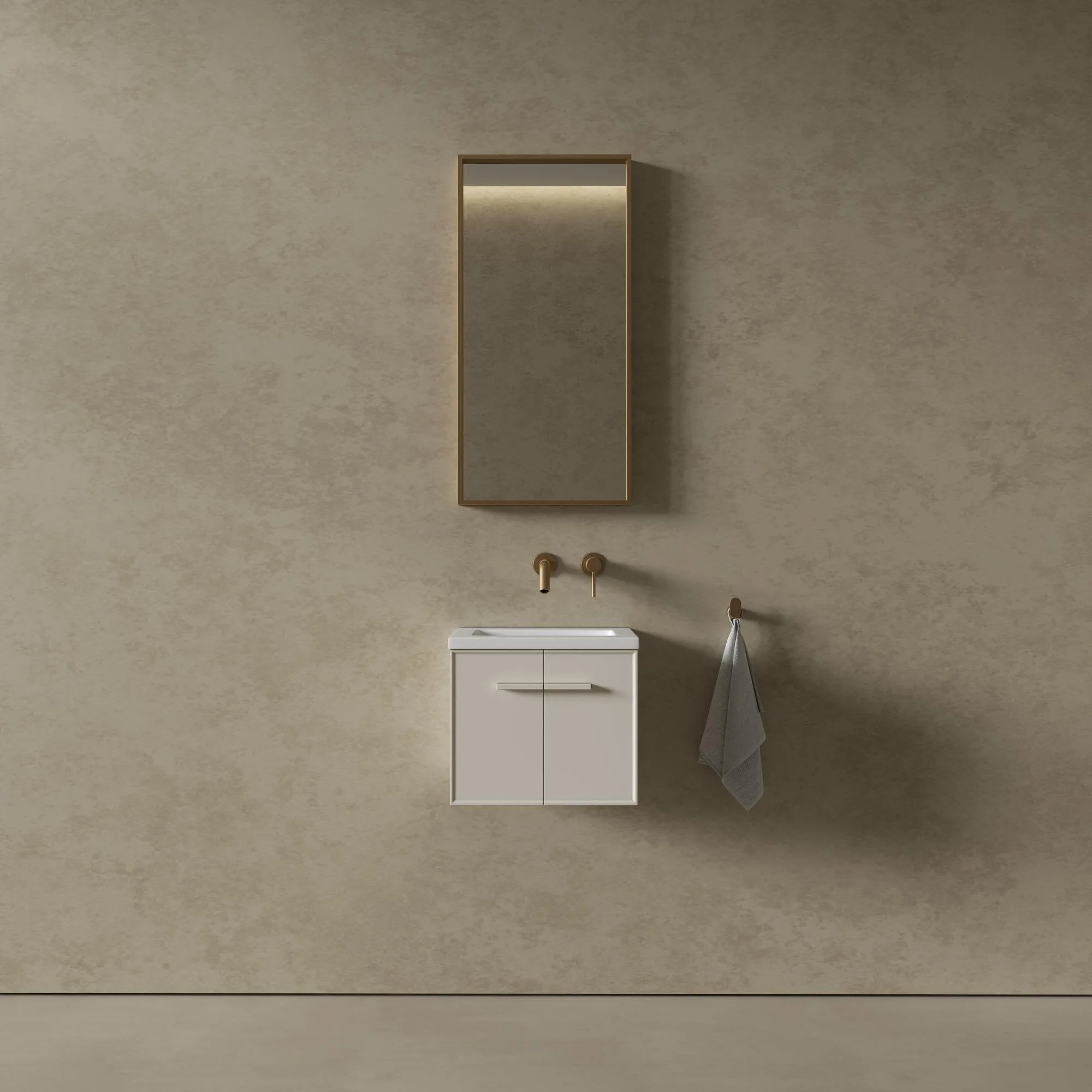 Nosa Missoni cloakroom bathroom vanity unit in matte cappuccino