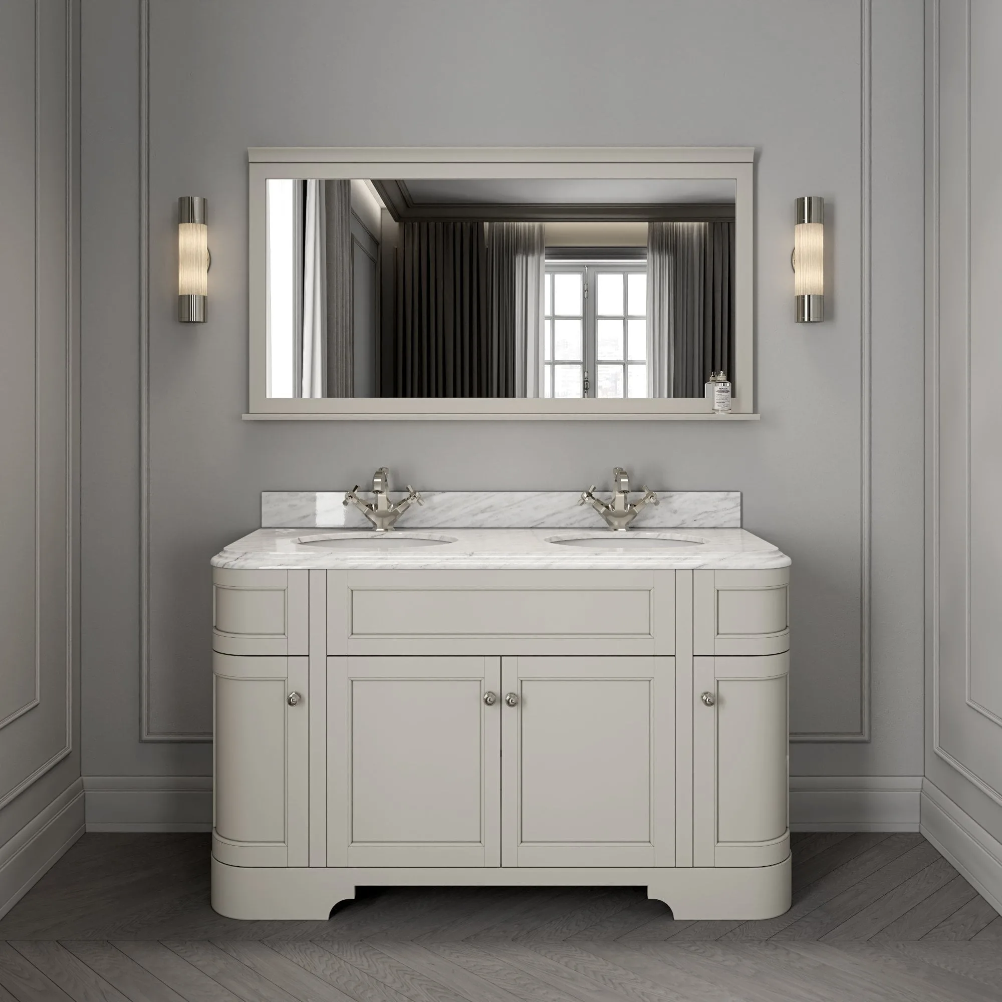 Claridge matte stone traditional country bathroom vanity unit