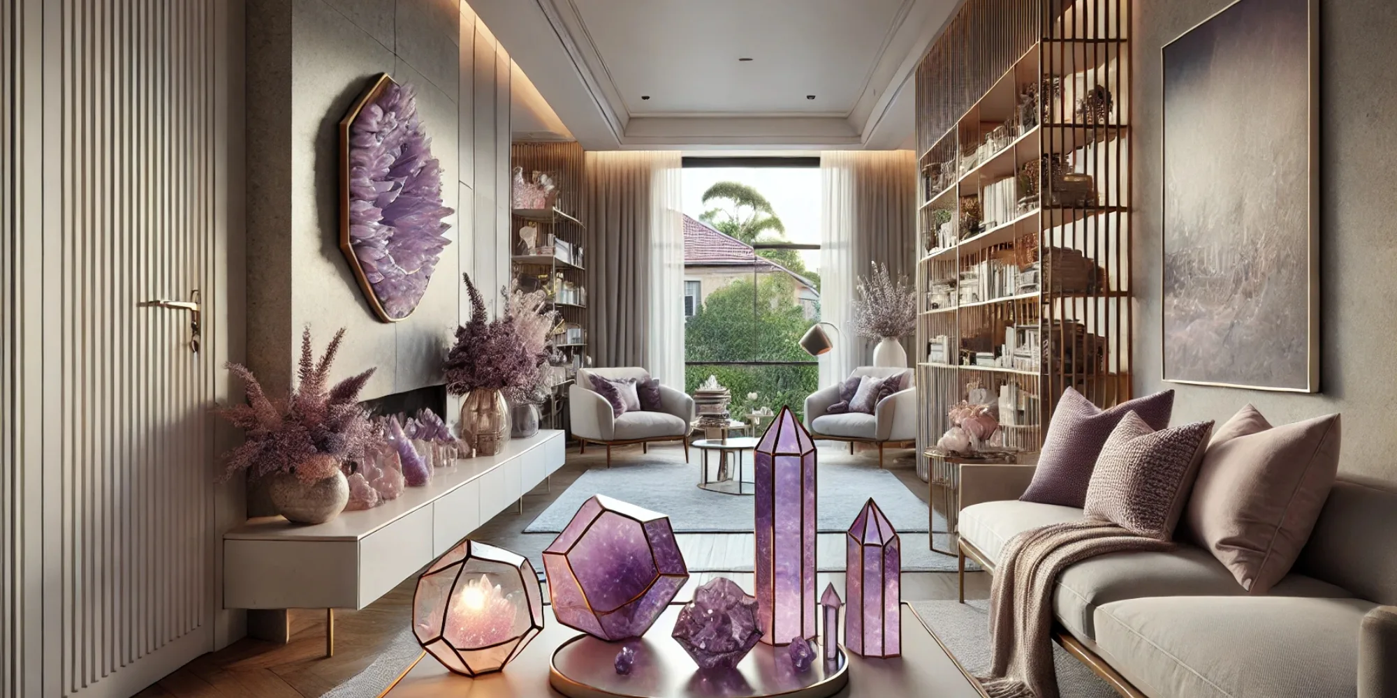 Learn how purple crystals elevate Australian interior design