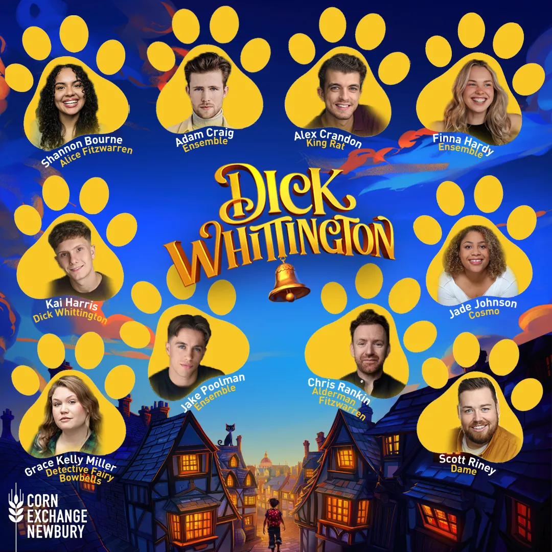 Cast and creatives announced for Corn Exchange Newbury’s Christmas pantomime,  Dick Whittington