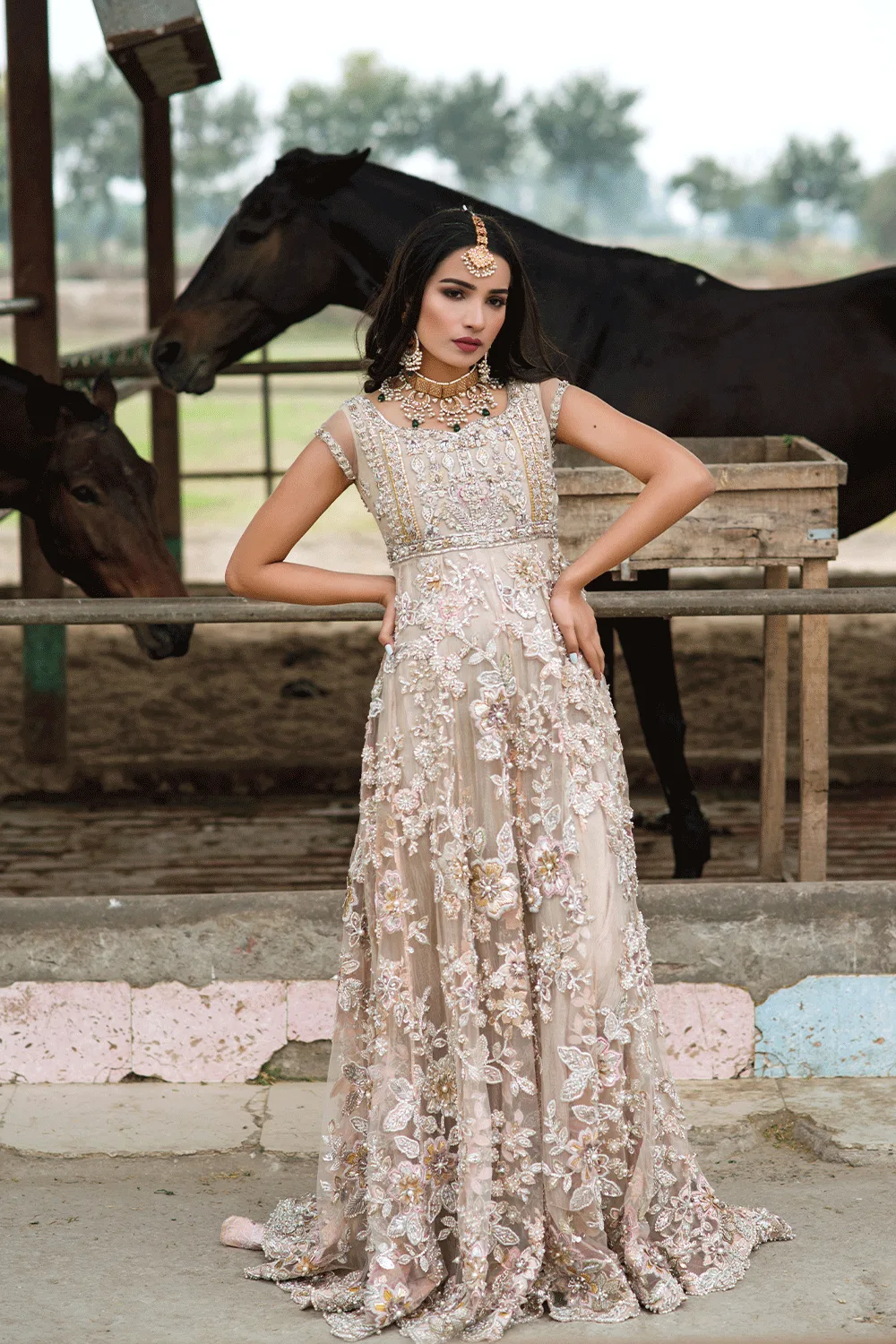 white christmas dresses Pakistani Red Bridal Dresses for Barat Luxurios Handwork Heavy Embroidered  Organza Bridal Dresses – Shazia Yasin main image 0