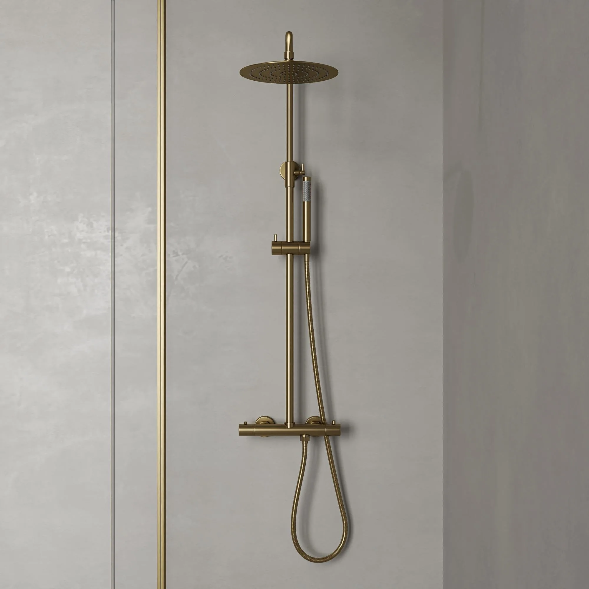 Nosa Lagos thermostatic shower in bronze