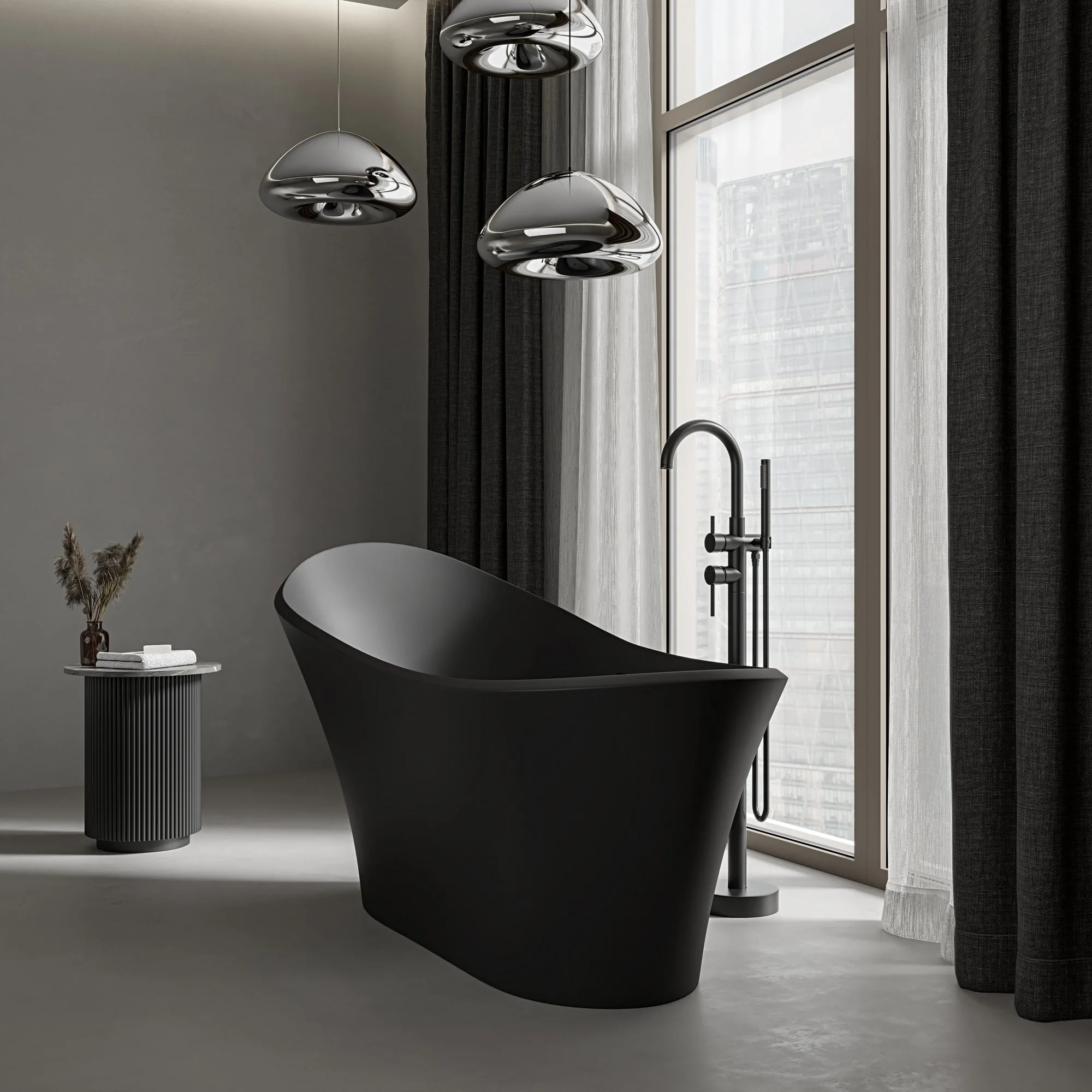 Belaire freestanding stone bath