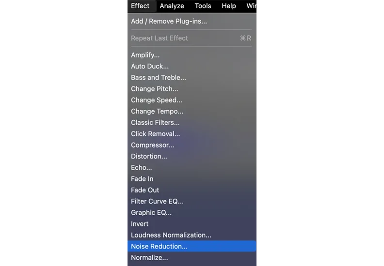 remove background noise from audio