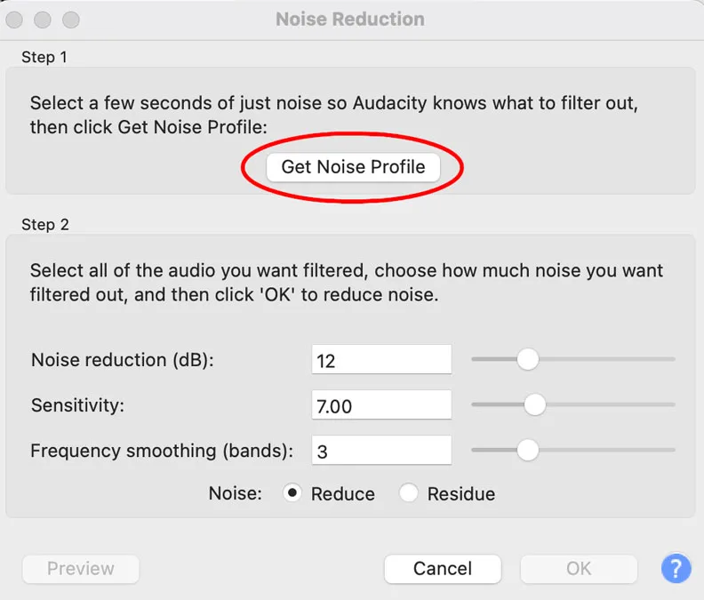 remove background noise from audio
