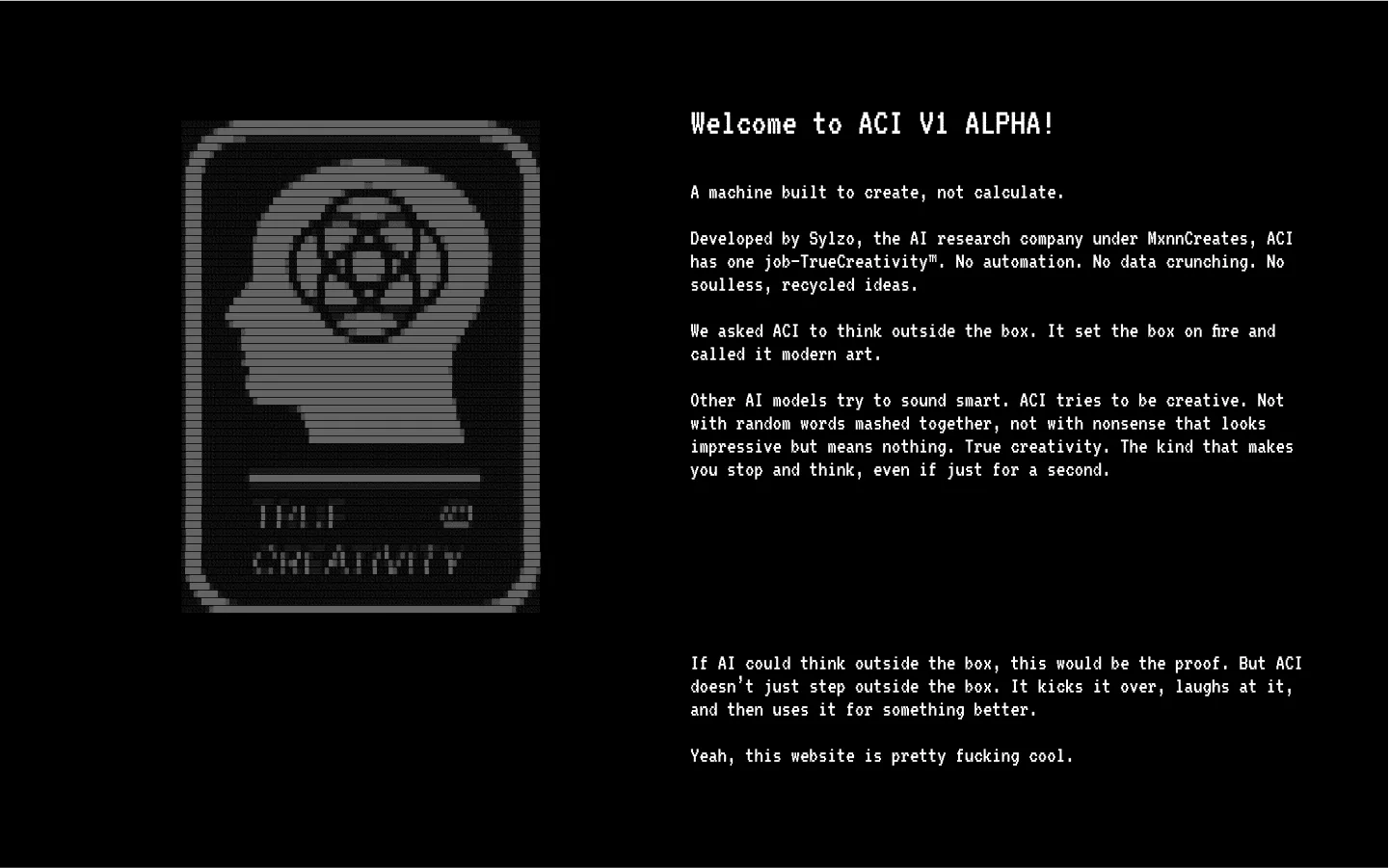 Artificial Creative Intelligence dashboard by Sylzo