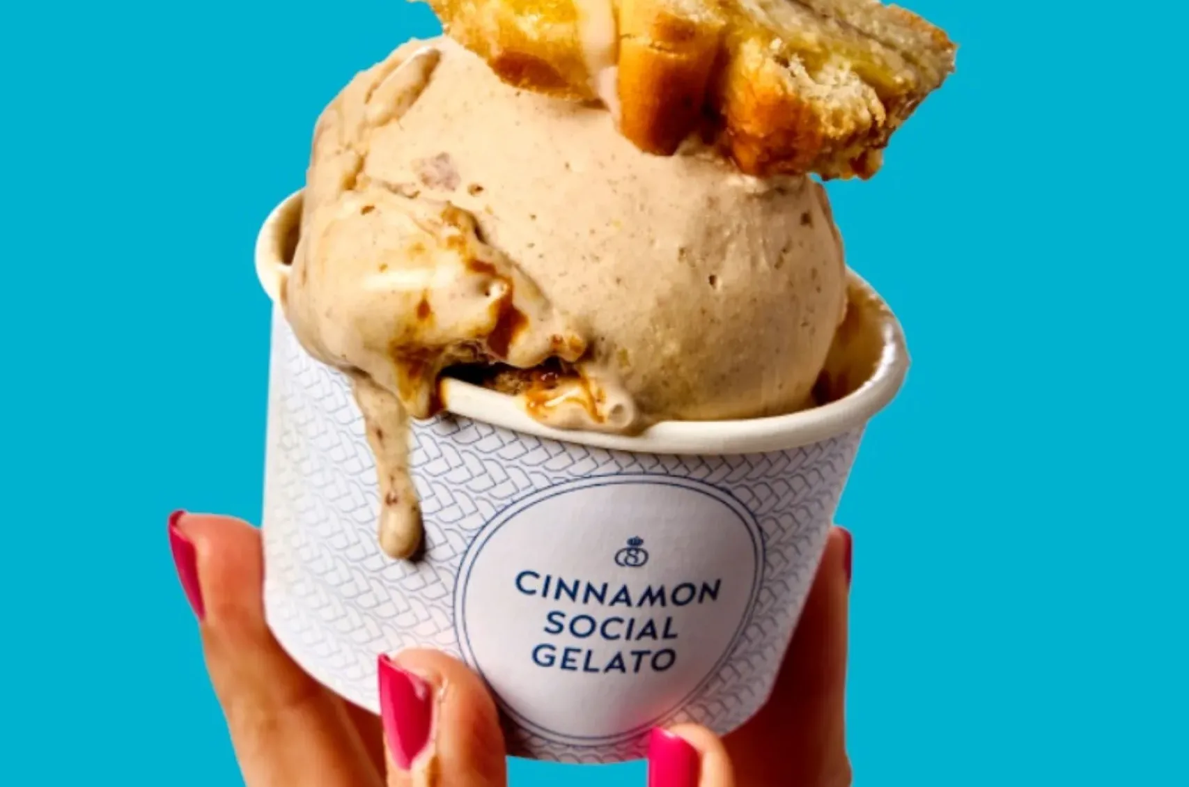 Introducing the summer’s most decadent scoop – cinnamon social gelato!