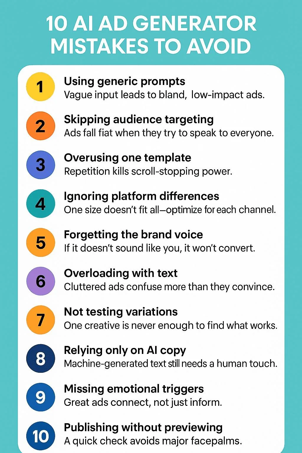 Top 10 mistakes marketers make with AI Ad makers and how to avoid them ...