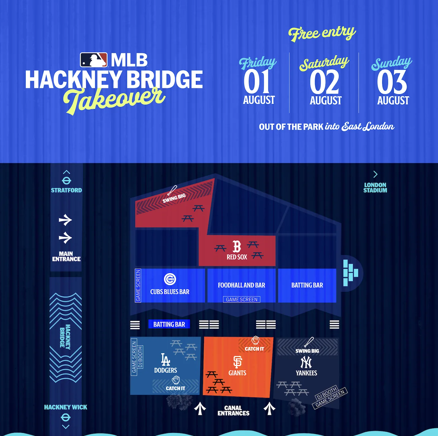 Major League Baseball heads back to East London this August with free fan festival