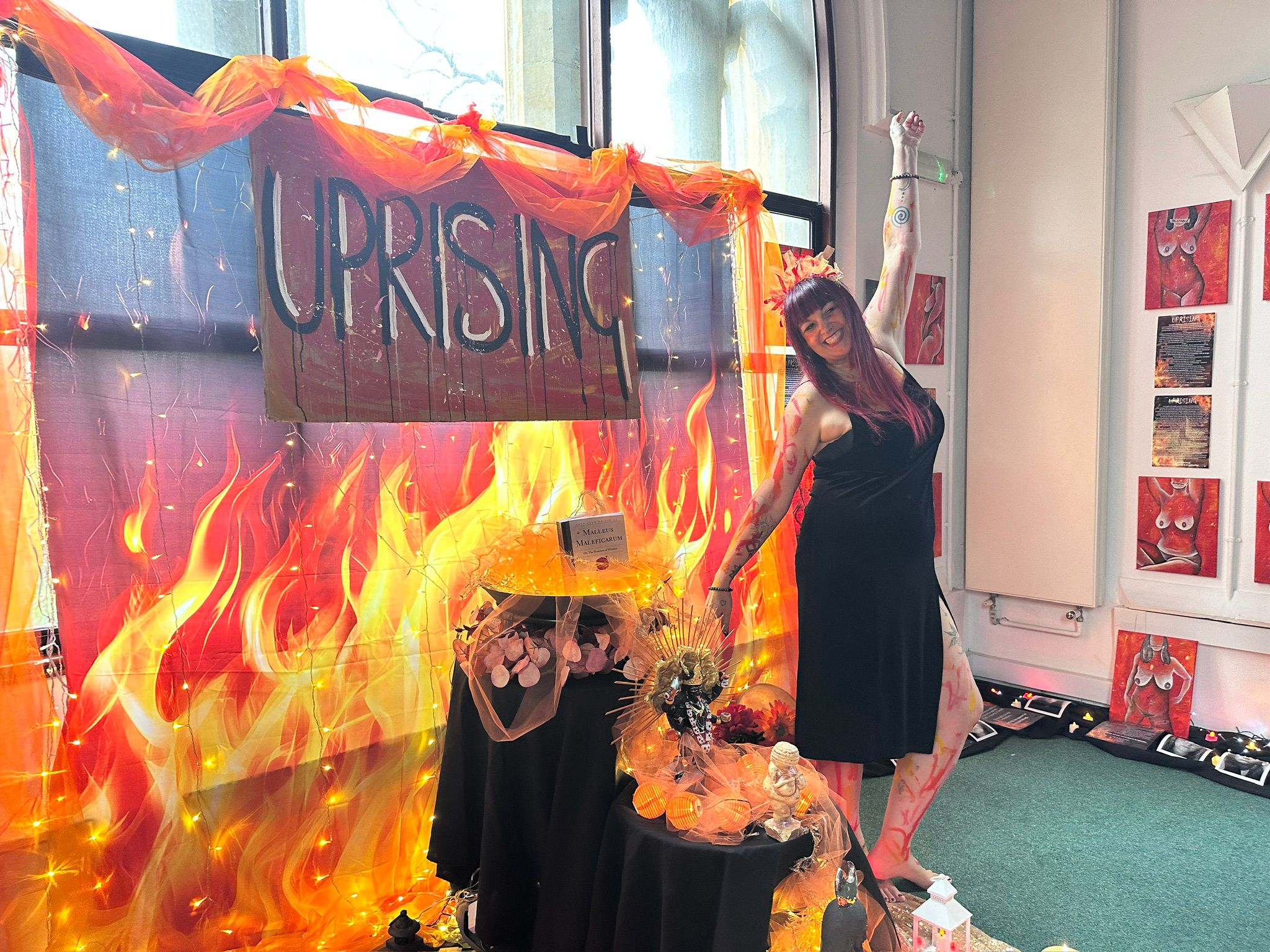Kat Shaw at the UPRISING International Women’s Day art exhibition at Trestle Arts Centre in St Albans