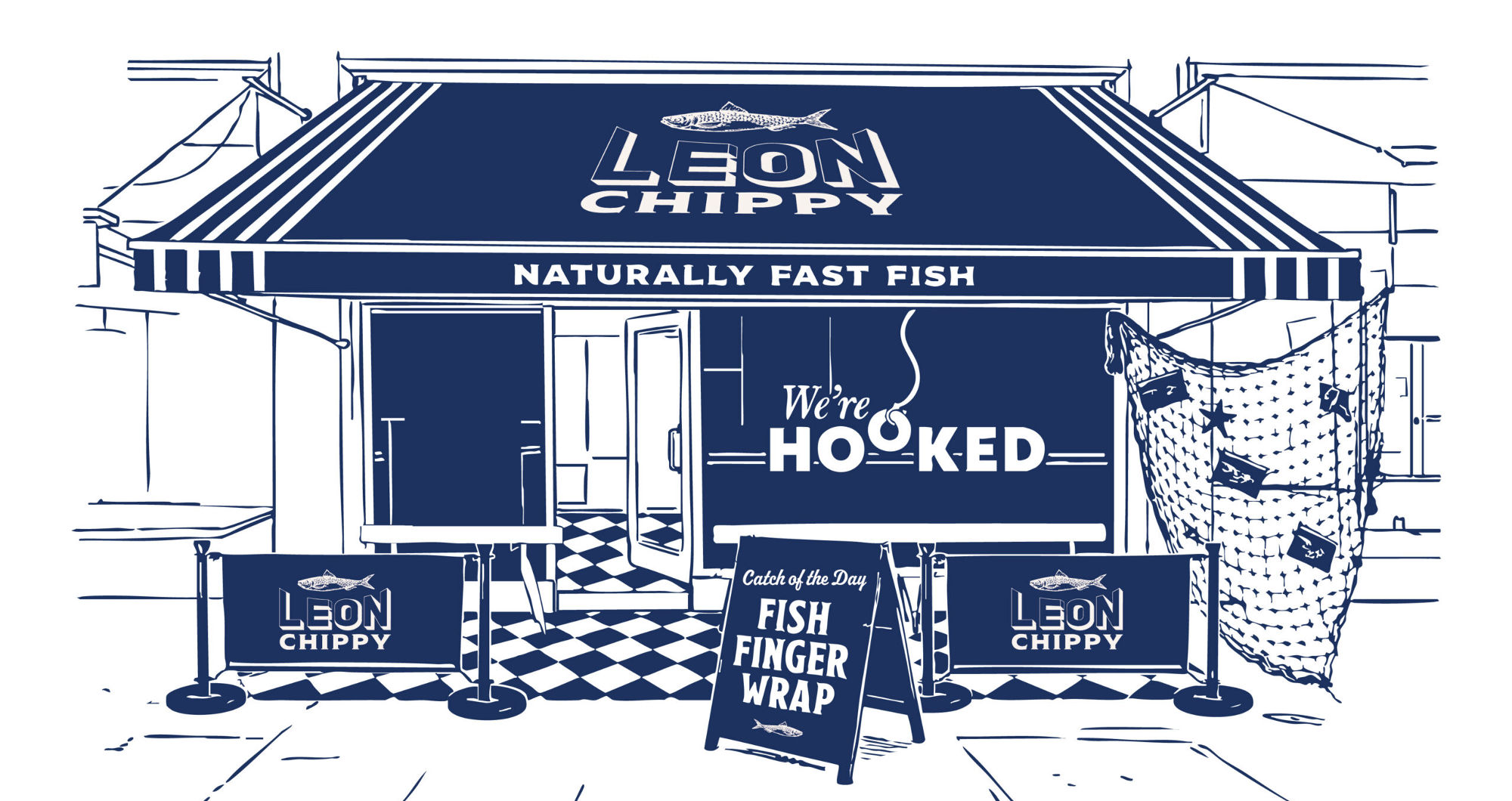 LEON turns regent street into a pop-up chippy for one weekend only