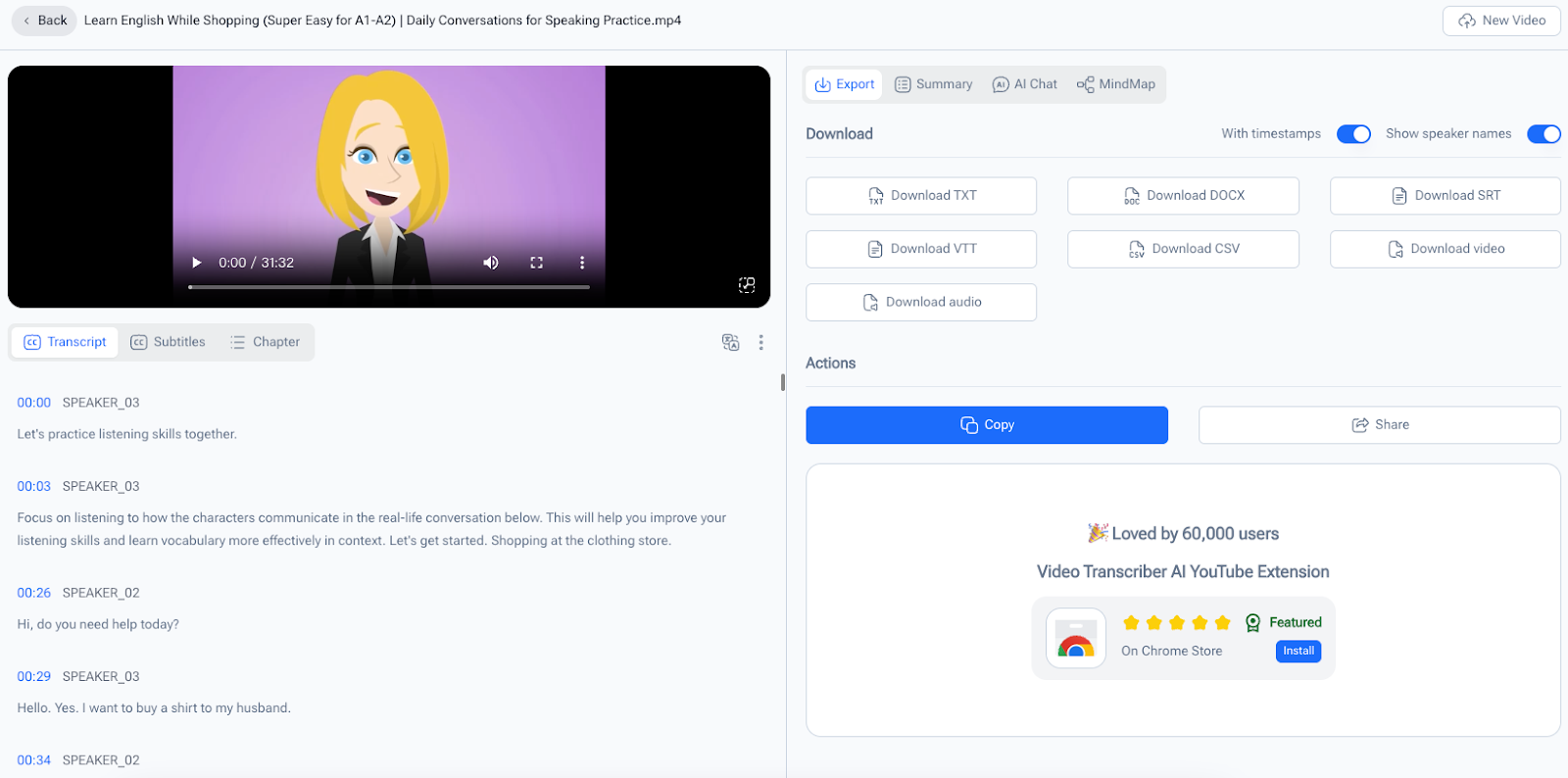 Convert MP4 to Text Free with AI – Video Transcriber AI