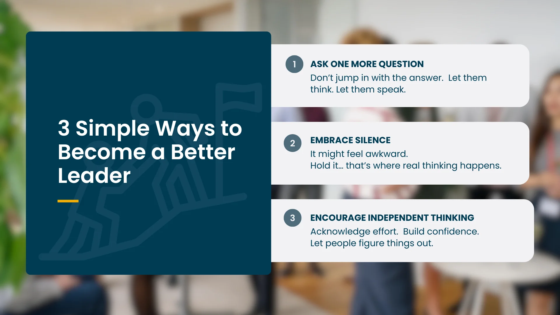 Leader Less Discussion Thinking Routine Leadership Habit New Managers Learn Too Late