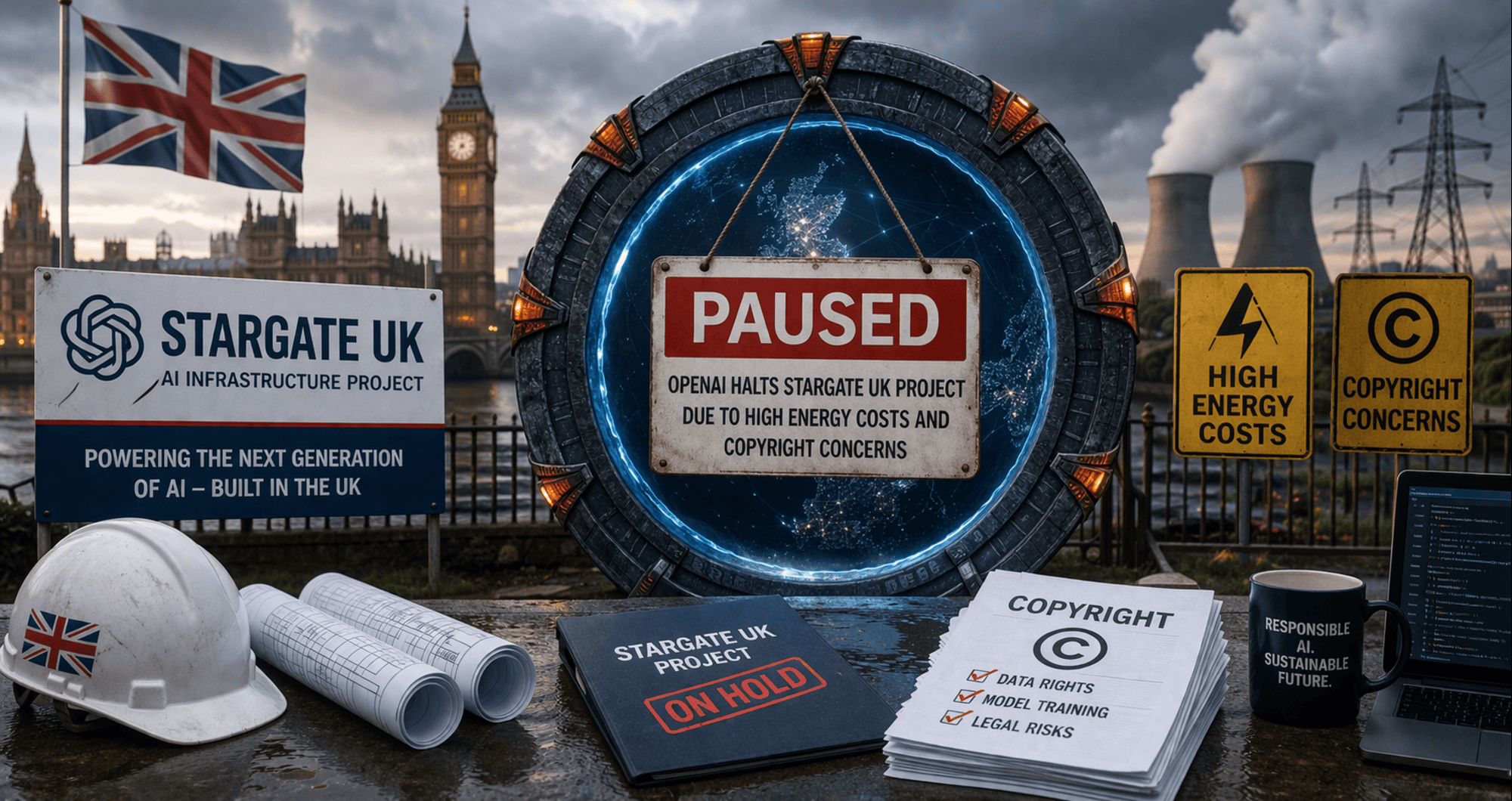 OpenAI pauses Stargate UK project over high energy costs and copyright ...