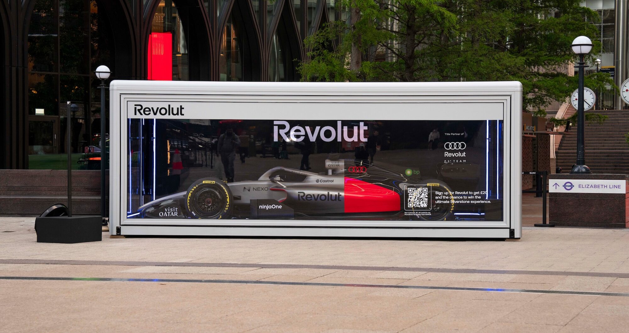 London crowned the UK’s racing superfan capital as Revolut kicks off Silverstone car tour in Canary Wharf