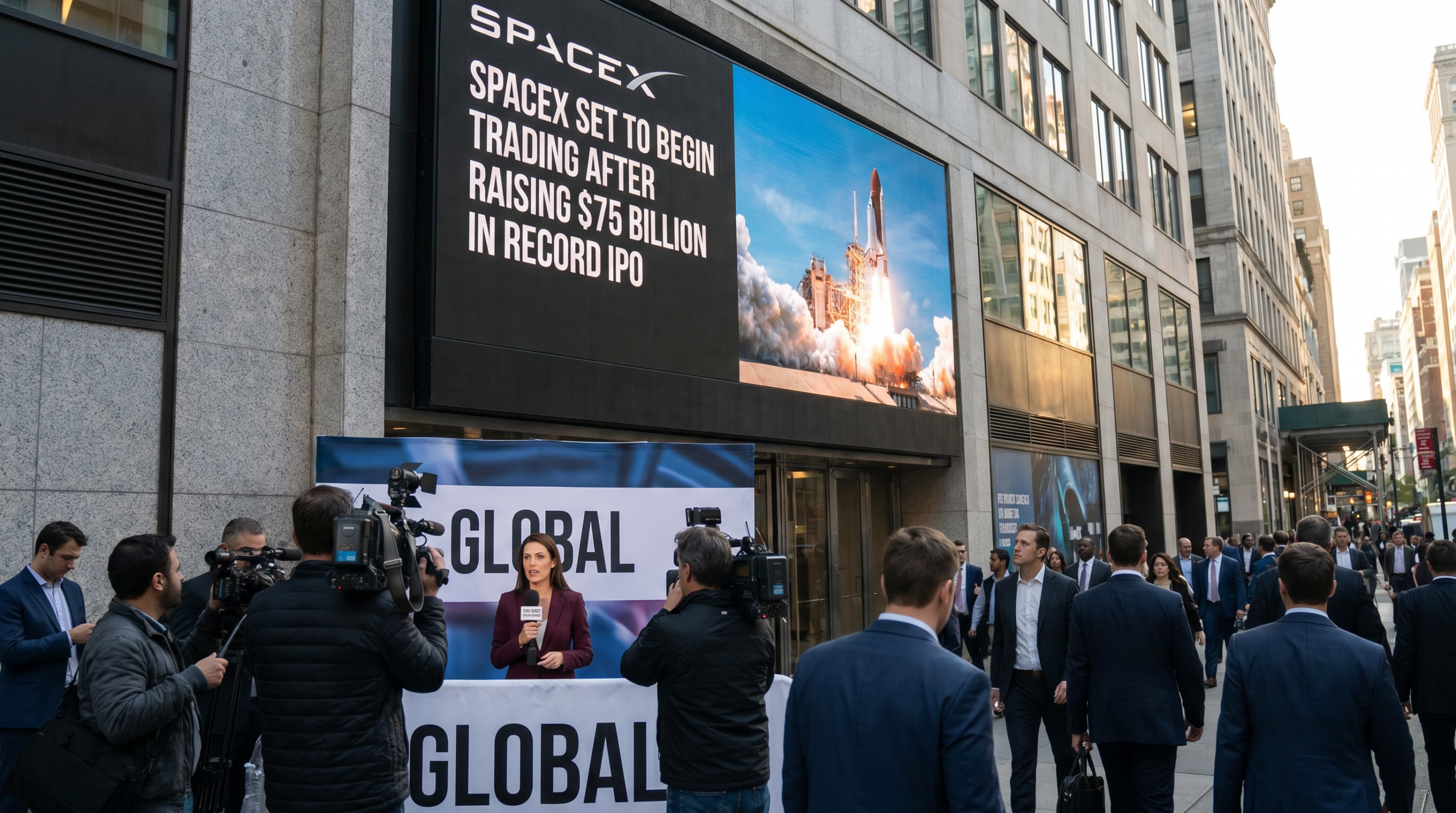 SpaceX set to begin trading after raising $75 billion in record IPO