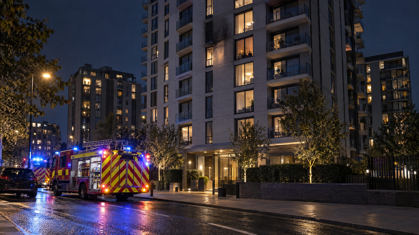 Adult and child taken to hospital after ninth-floor Acton flat fire