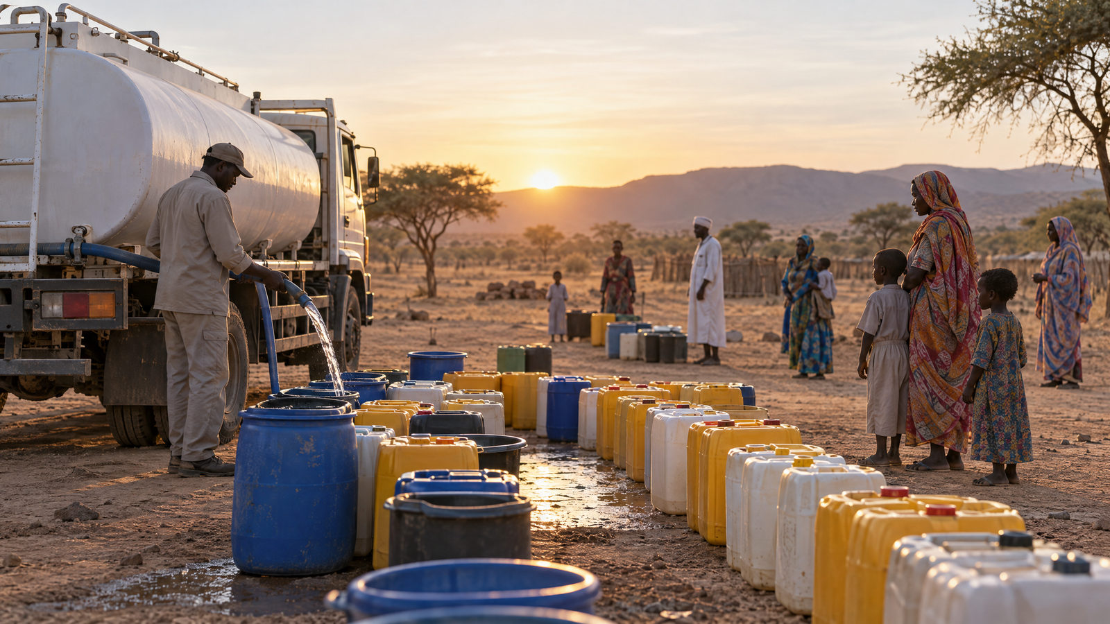 Sudan water deliveries to displaced people face funding squeeze