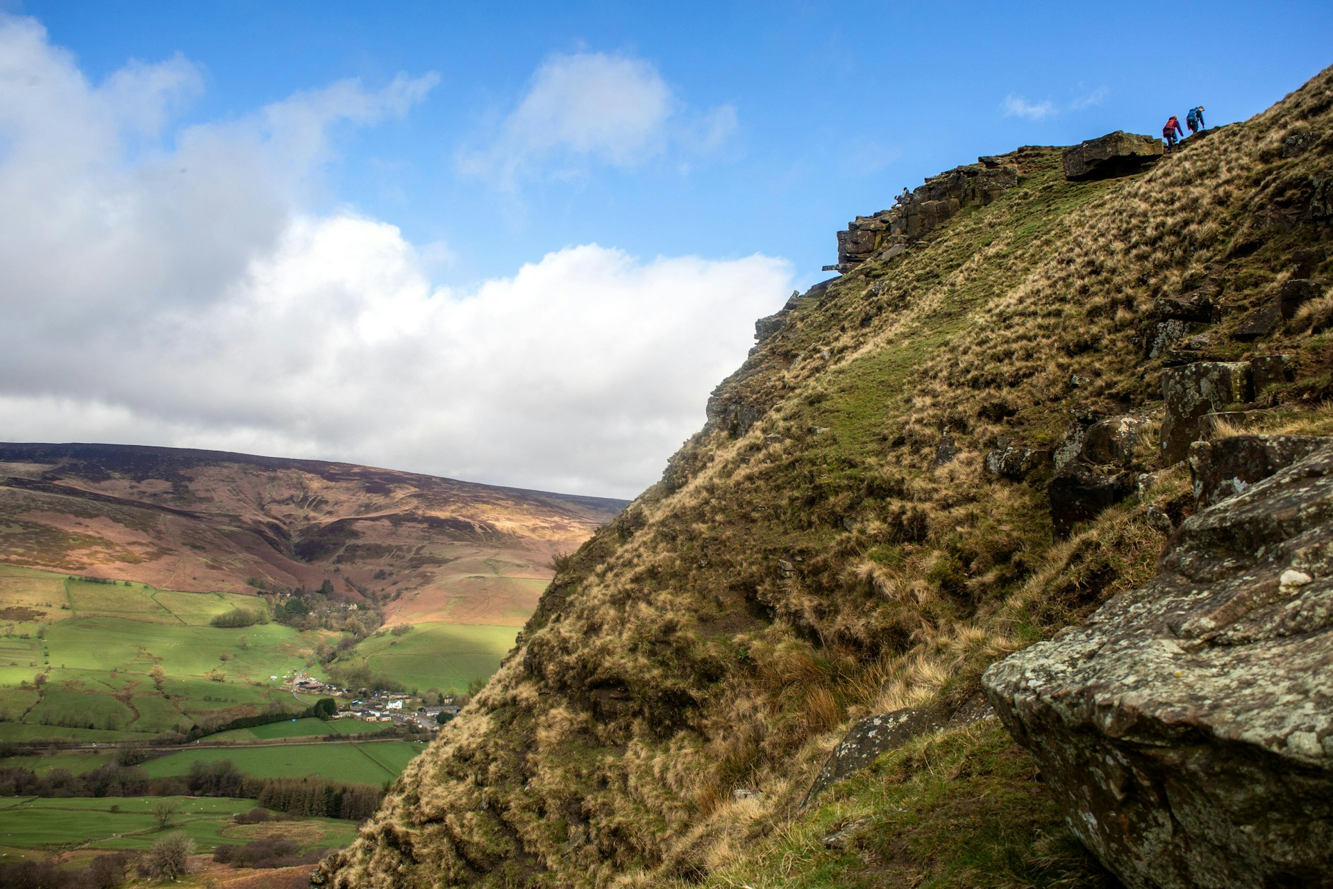 Climbing Gritstone Edges Above the Hope Valley in the Peak District