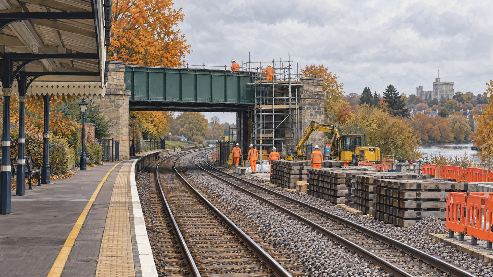 Staines–Windsor railway renewals planned for October half-term