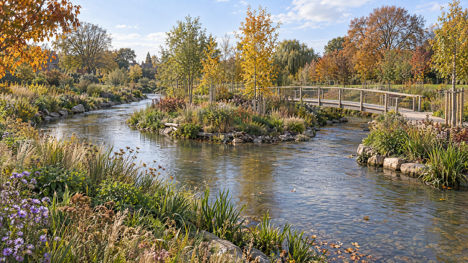 Barnes Green river restoration completed as bridge and island open