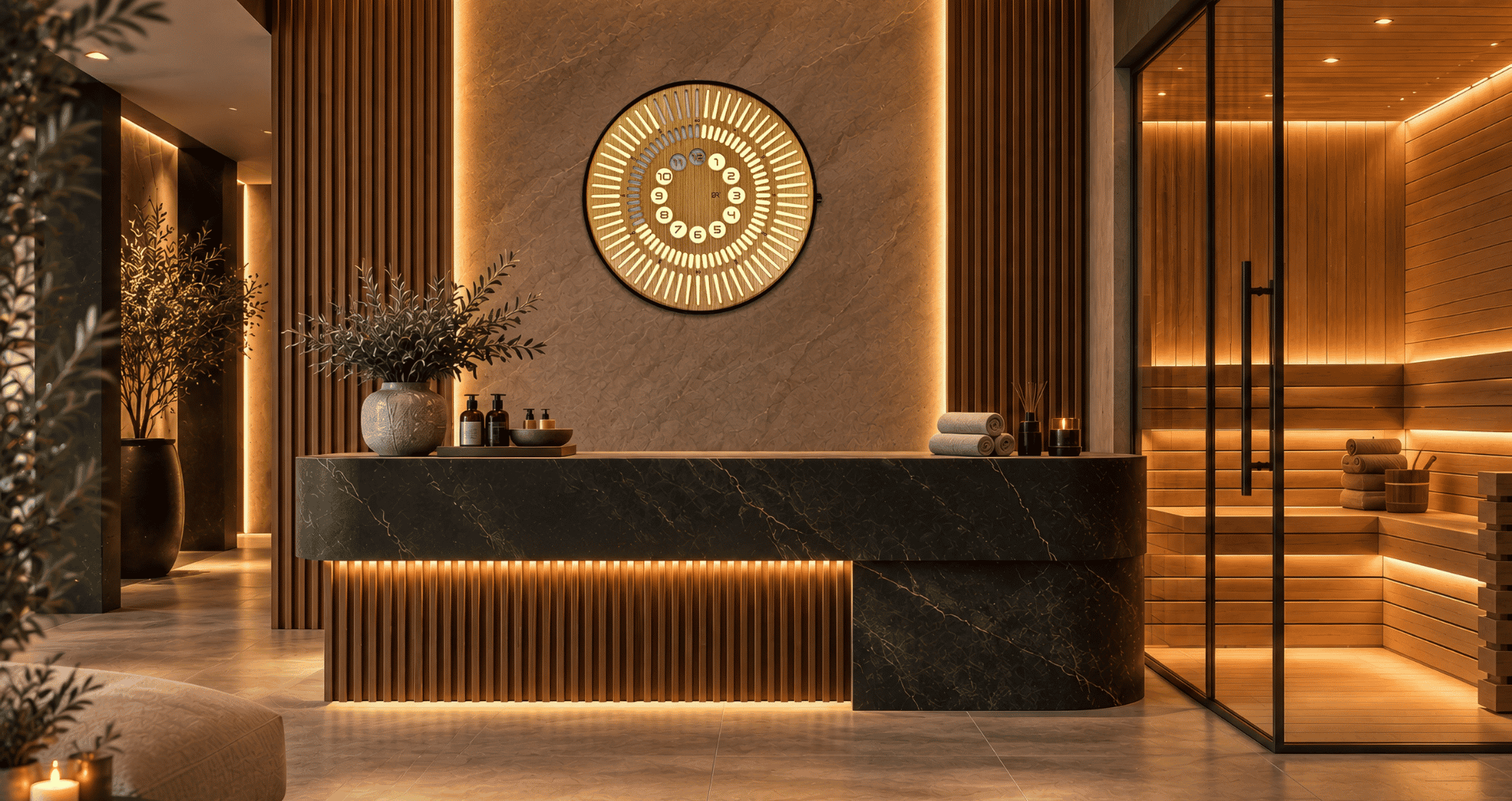 Artist introduces rhythmic clock inspired by nature for luxury wellness spaces