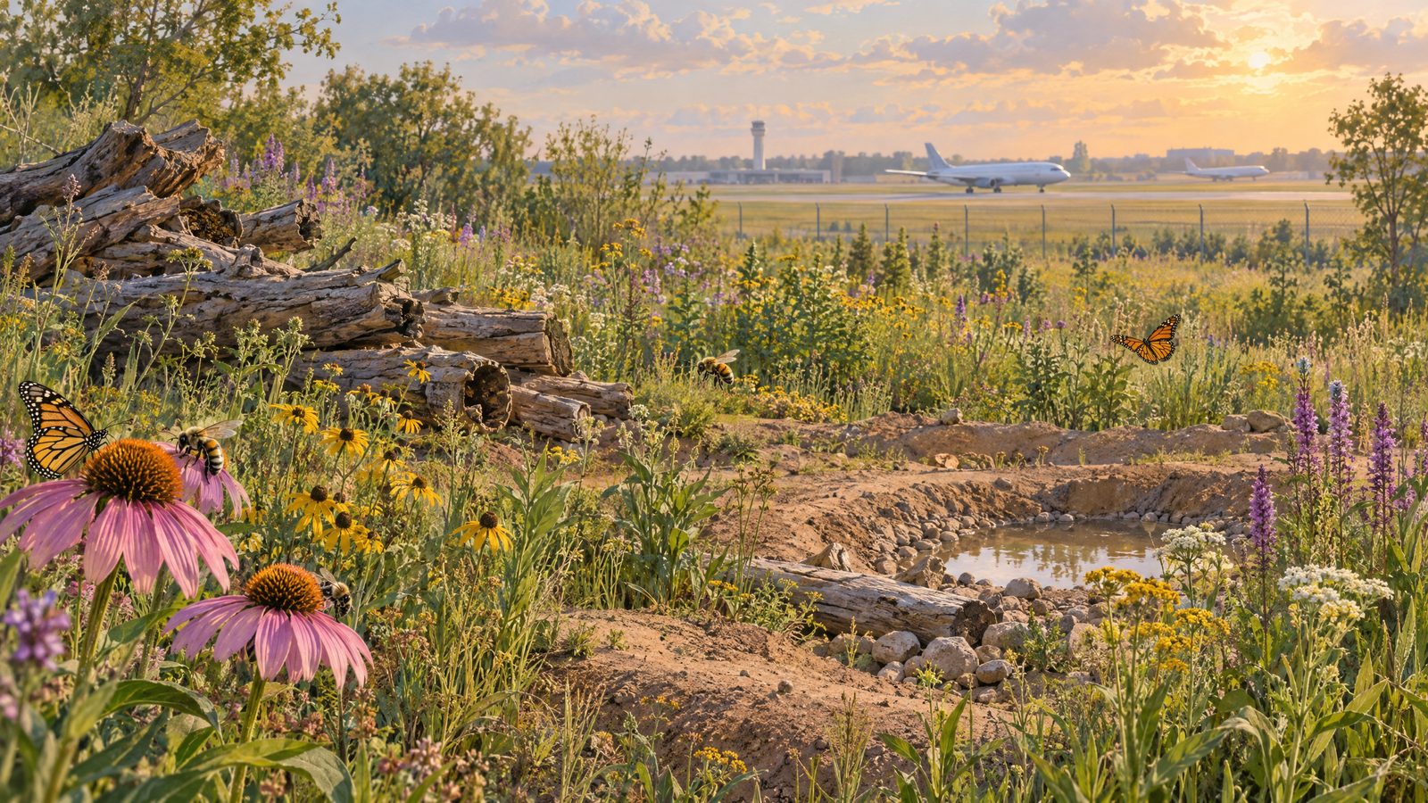 London Stansted creates 3.18-hectare wildlife habitat alongside transformation programme