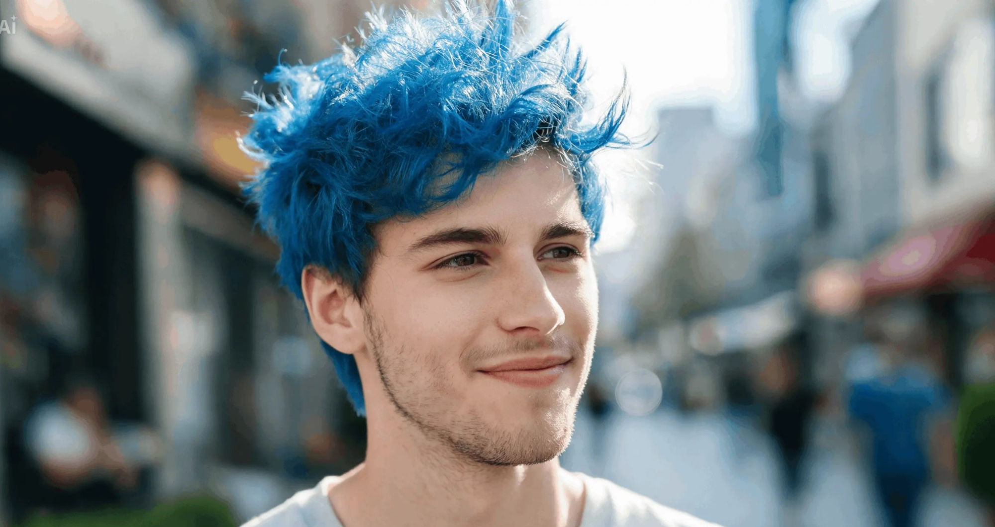Want a new look? Experiment with the latest blue hair filter online