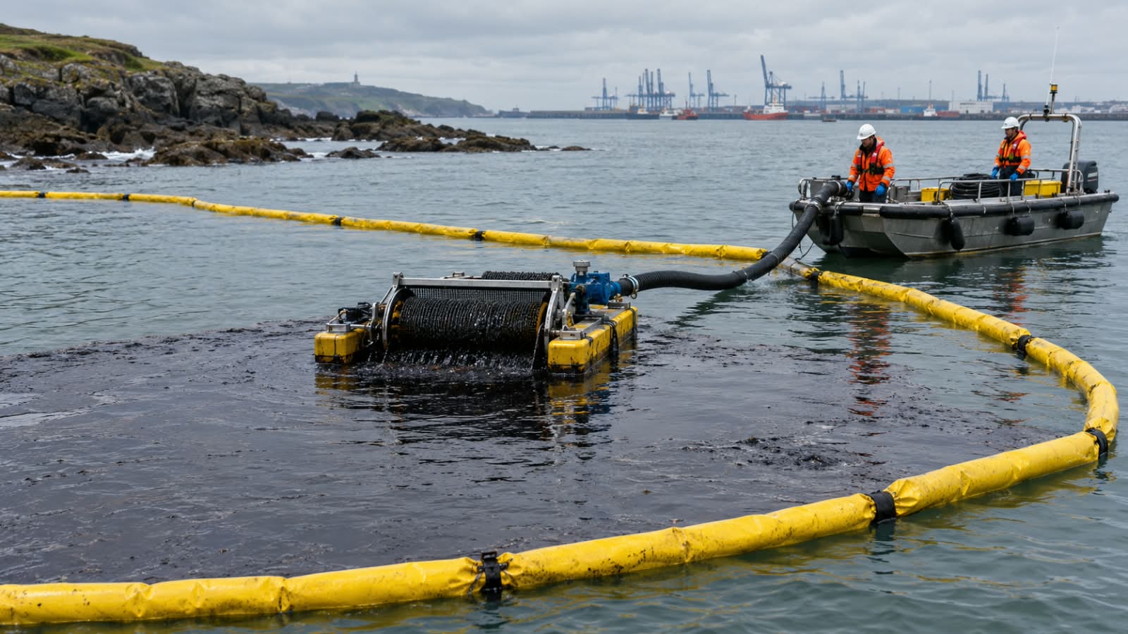 Do oil skimmers work in spills?