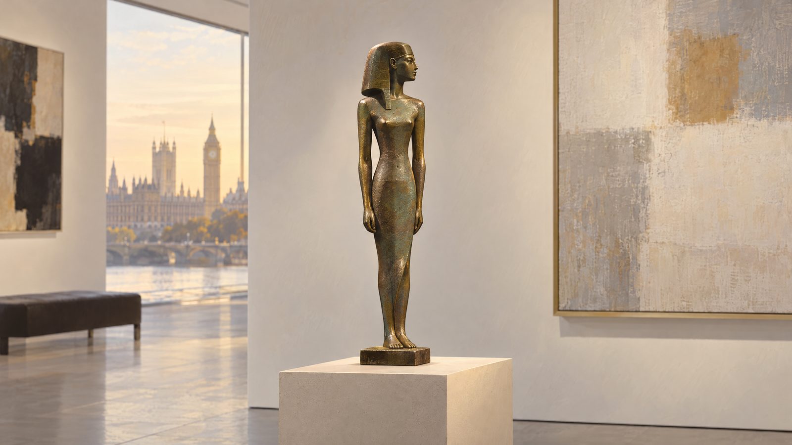 Ancient Egyptian Ptah figure sold at London art fair as Oscar theory remains unproven