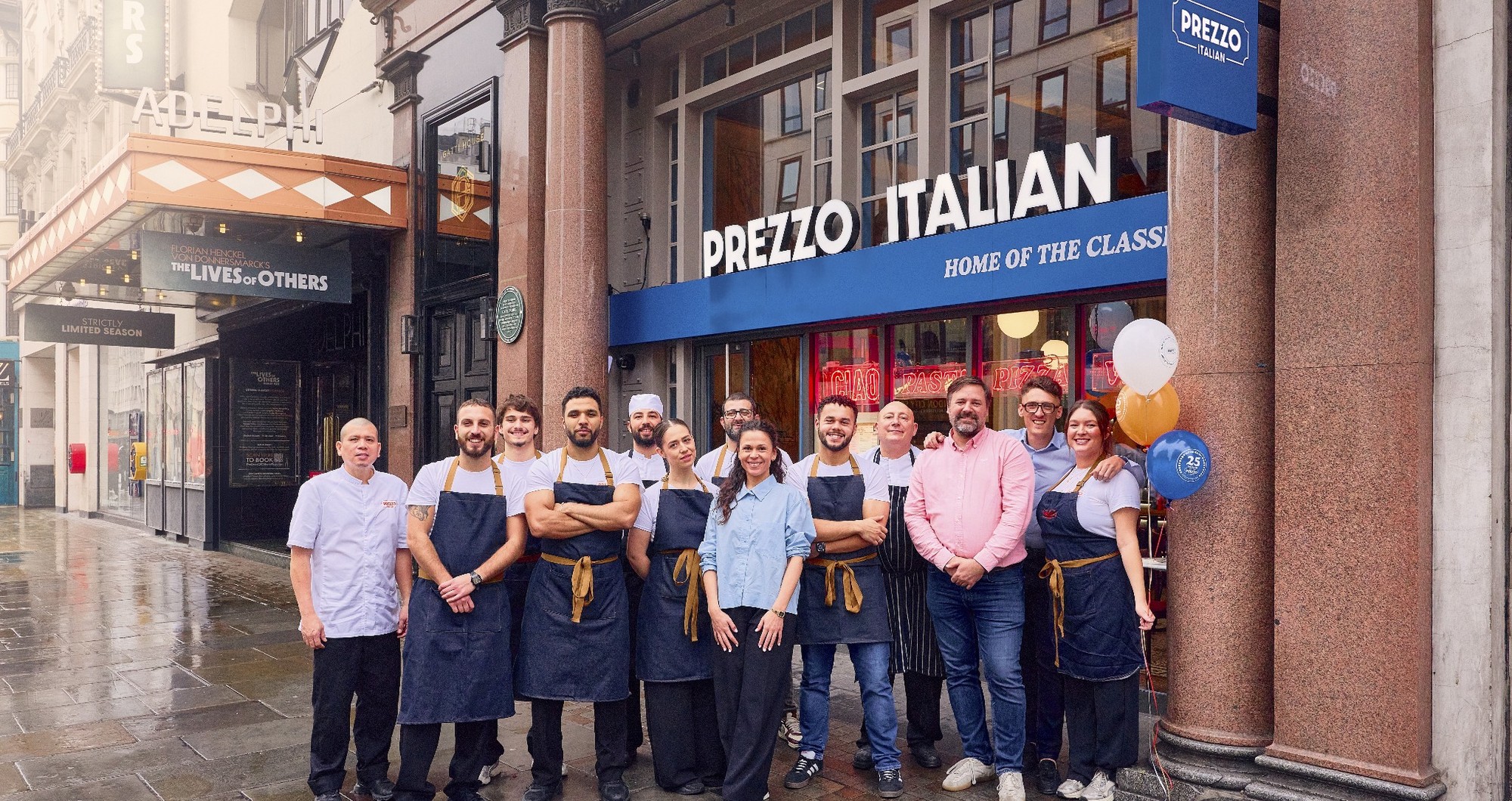 Prezzo Italian expands capital presence with landmark opening on the Strand