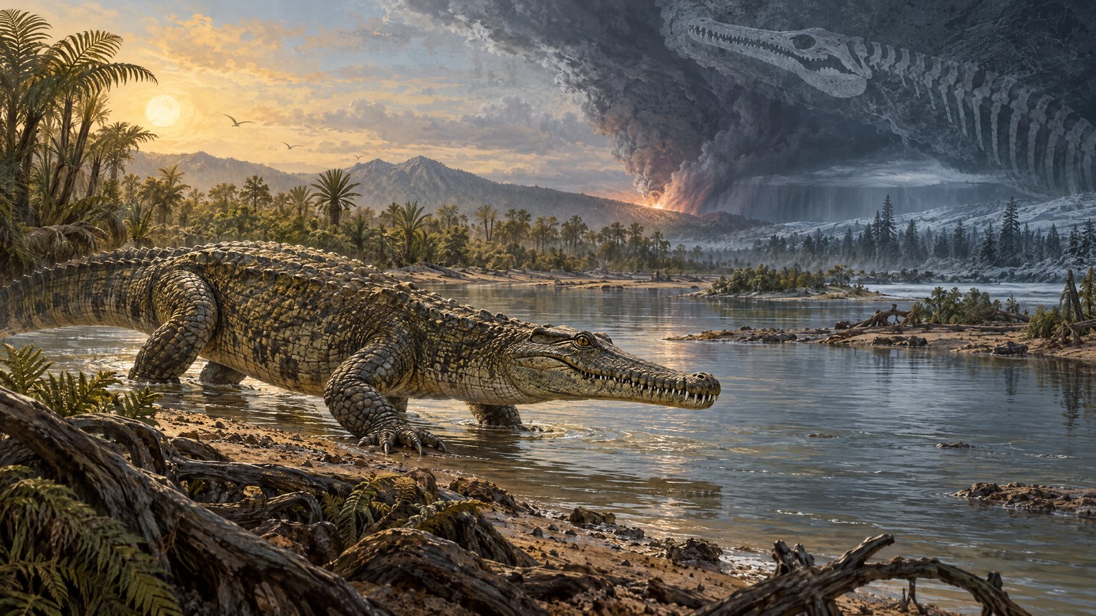 Warm-climate tracking may have helped crocodile relatives survive asteroid winter