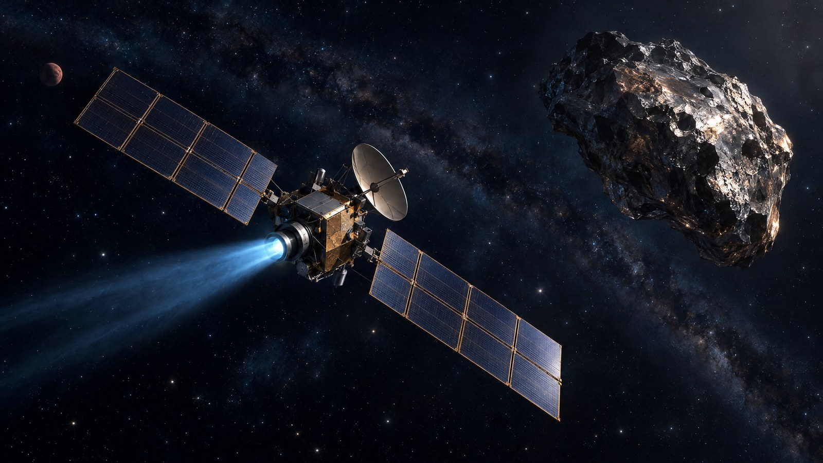 Psyche begins sustained push towards asteroid target