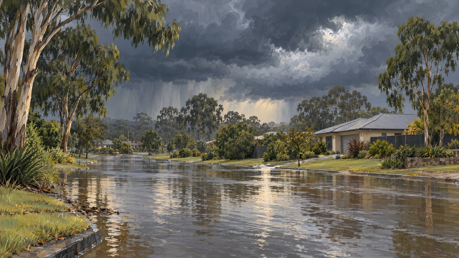 Flash flooding after extreme rainfall around Caboolture