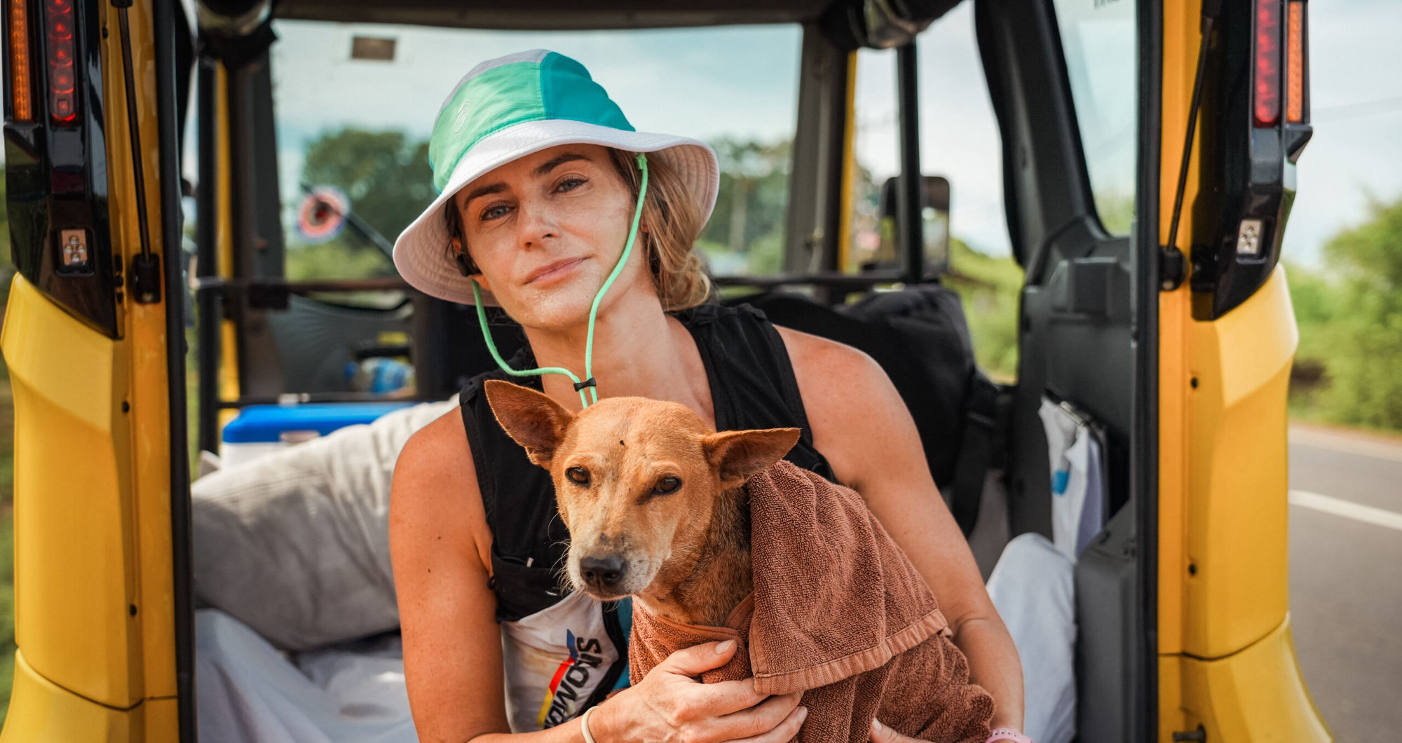 British vet rescues paralysed dog during the Dog Jog in Sri Lanka after elephant warning forces route change