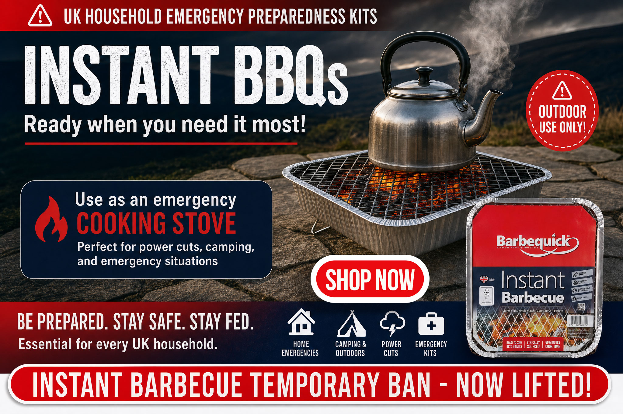 The unexpected emergency essential: Why an instant barbecue could be a must-have for UK households